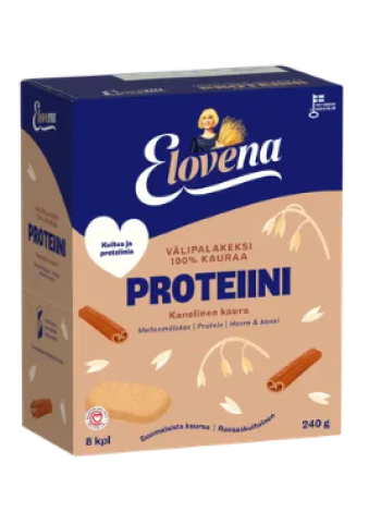 Протеиновые цельнозерновые снеки Elovena  proteiini 8х30 г