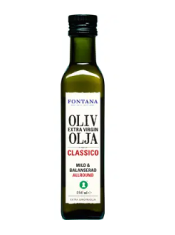 Оливковое масло первого холодного отжима Fontana Extra Virgin Oliiviöljy Clasico 250 мл