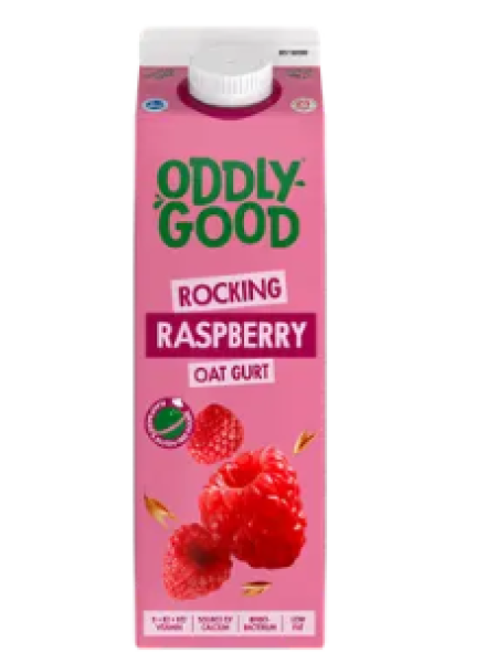 Овсяный йогурт без глютена Oddlygood vadelma 1 кг малина 