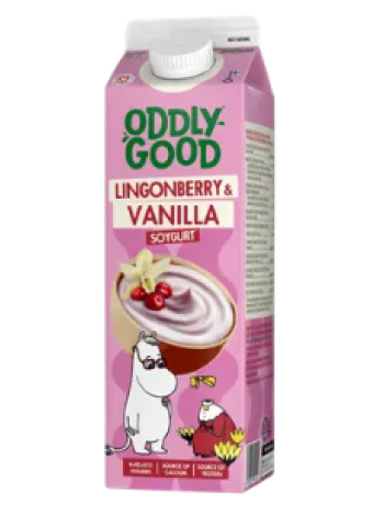 Соевый йогурт Oddlygood Soygurt puolukka-vanilja 1 кг брусника-ваниль
