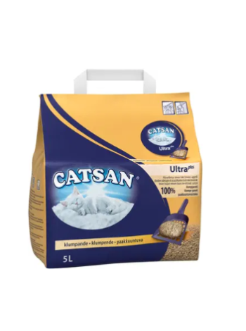 Наполнитель для кошачьего туалета Catsan Ultra 5л комкующийся порошок