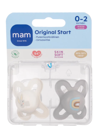 Набор силиконовых сосок MAM Start Silk 2 шт от 0 до 2 месяцев