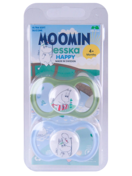 Соски-пустышки Esska Happy Moomin с 4-36 месяцев 2 шт