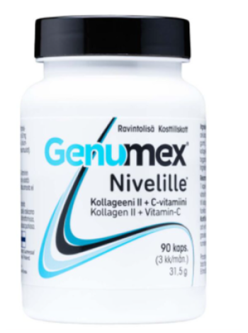 Пищевая добавка для здоровья суставов Genumex Nivelille Kollageeni + C  90 капсул
