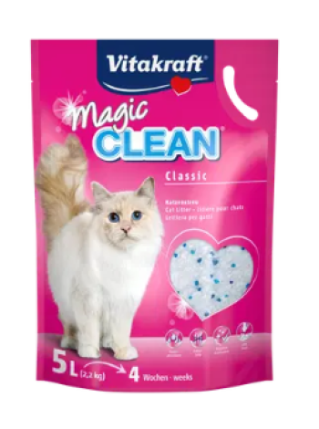 Наполнитель для кошачьего туалета Vitakraft Magic Clean 5л кристаллический песок