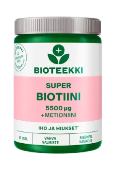 Препарат для кожи, волос и слизистых оболочек Bioteekki Super Biotiini 90 капсул