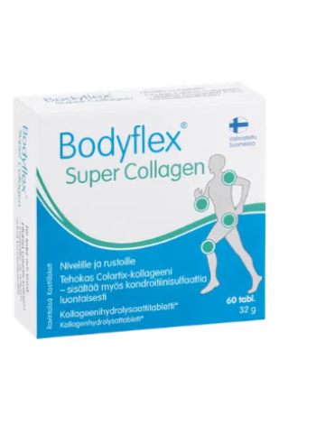 Пищевая добавка с коллагеном Bodyflex Super Collagen Kollageenitabletti 60 шт