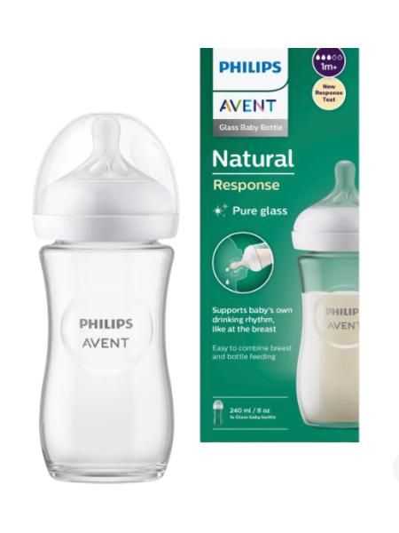 Детская бутылочка Philips Avent Natural Response из стекла 240 мл