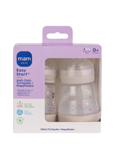 Детская бутылочка MAM Easy Start с антиколиками 2 x 160 мл