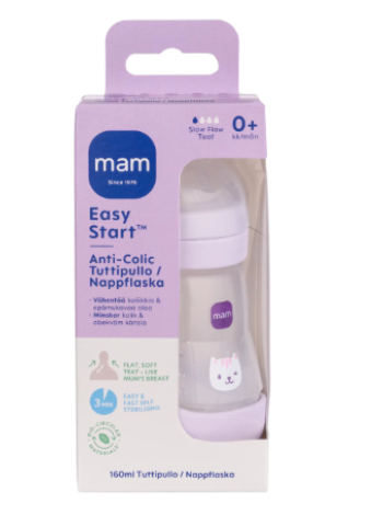 Детская бутылочка MAM Easy Start с антиколиками 160 мл