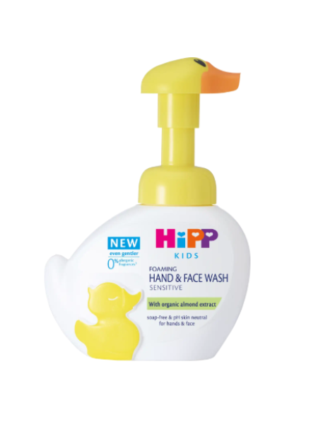 Пенящееся средство для мытья рук и лица Hipp Baby Care Sensitive 250 мл веселая утка