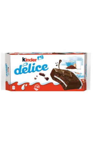 Шоколадный бисквит Kinder Délice с молочной начинкой 390 г 10 шт 