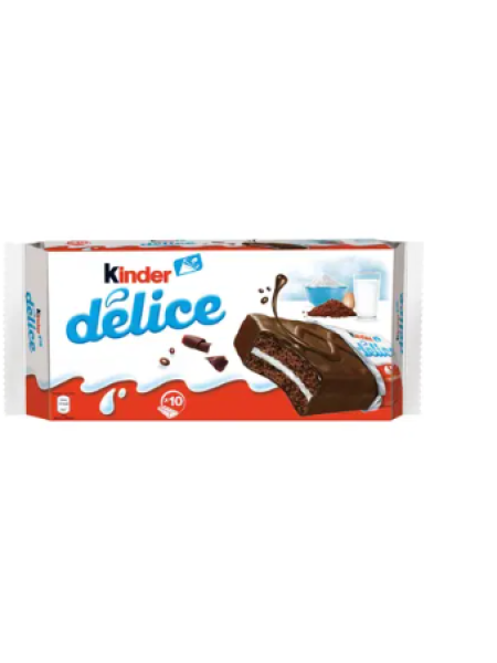 Шоколадный бисквит Kinder Délice с молочной начинкой 390 г 10 шт 