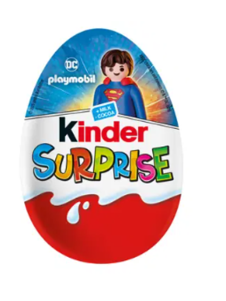 Яйцо из молочного шоколада Kinder Surprise с молочной начинкой внутри 20 г