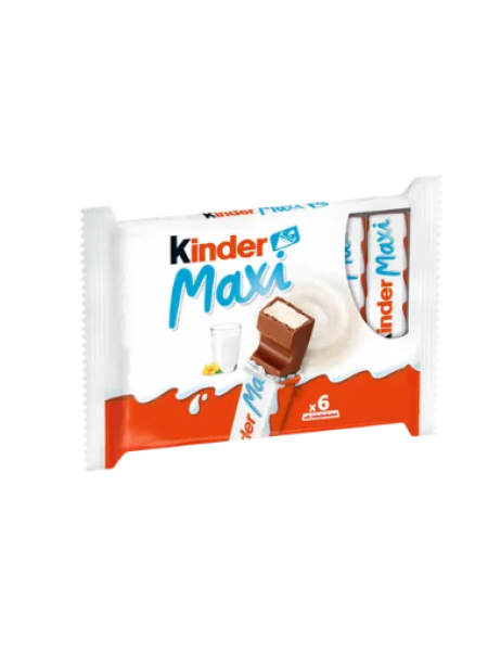 Шоколад Kinder Maxi с молочной начинкой, 126 г 6 шт 