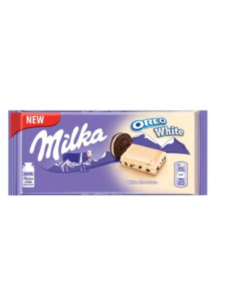 Белый шоколад с кусочками Oreo Milka 100 г