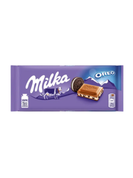 Молочный шоколад Milka Oreo 100 г с ванильным кремом