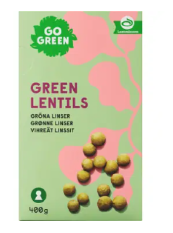 Чечевица зеленая GoGreen 400 г