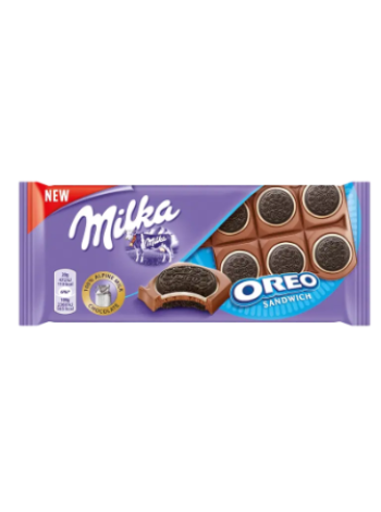 Молочный шоколад Milka с печеньем Oreo 92 г