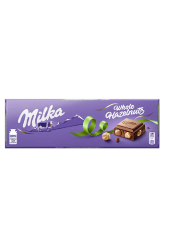 Молочный шоколад Milka с цельными орехами 250 г