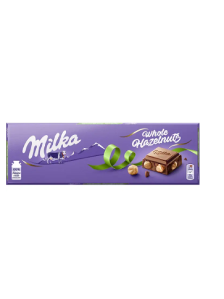 Молочный шоколад Milka с цельными орехами 250 г
