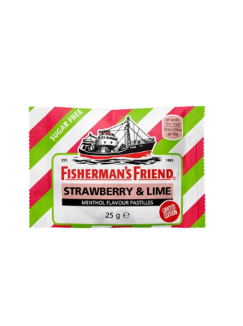Подстилки для горла без сахара Fisherman's Friend 25 г клубника-лайм