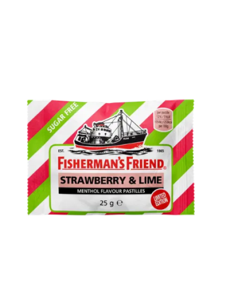 Подстилки для горла без сахара Fisherman's Friend 25 г клубника-лайм