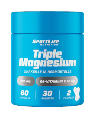 Три высококачественные формы магния SportLife Nutrition Triple Magnesium 60 кап