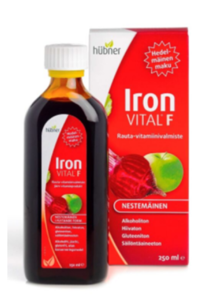 Жидкий препарат железа и витаминов IRON VITAL F HUBNER 250 мл