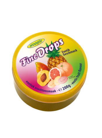Леденцы с экзотическим вкусом Woogie Fine Drops Exotic 200 г