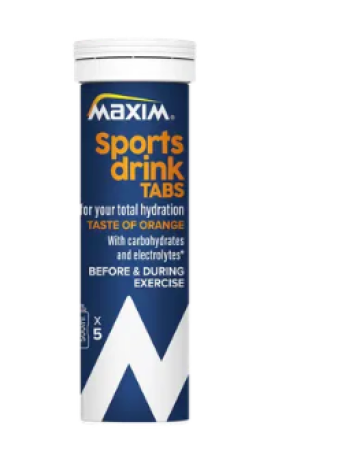Шипучие таблетки с углеводами и электролитами Maxim Total Hydration 100г