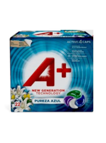 Гелевые капсулы для стирки A+ 4в1 Pureza Azul 22 шт