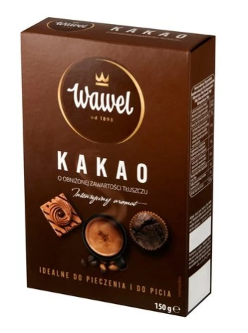 Какао без сахара WAWEL 150г