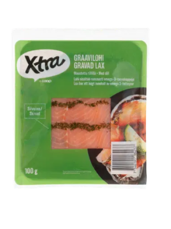 Филе лосося слабой соли с укропом  Xtra graavilohi 100 г