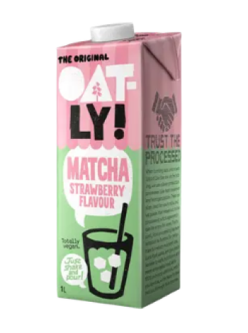 Овсяный напиток Oatly Matcha со вкусом клубники 1 л