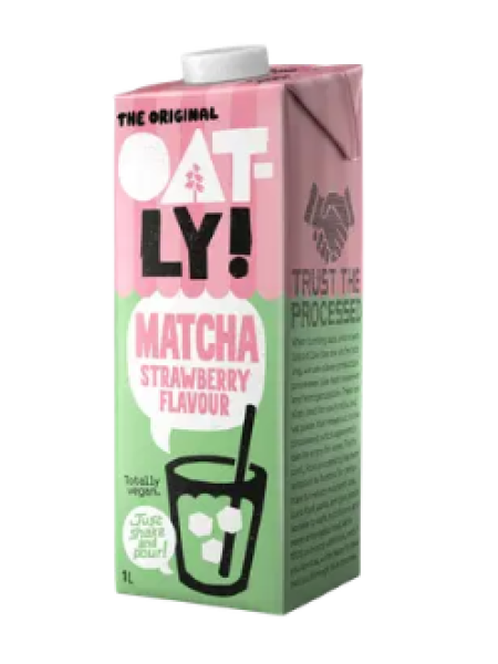Овсяный напиток Oatly Matcha со вкусом клубники 1 л