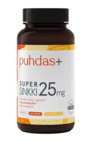 Цинк в таблетках Pure+ Super Zinc 25mg 22г 60 шт