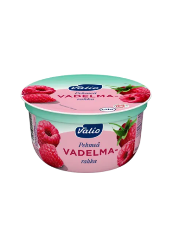 Малиновый творожный крем Valio pehmeä vadelmarahka 150 г без лактозы