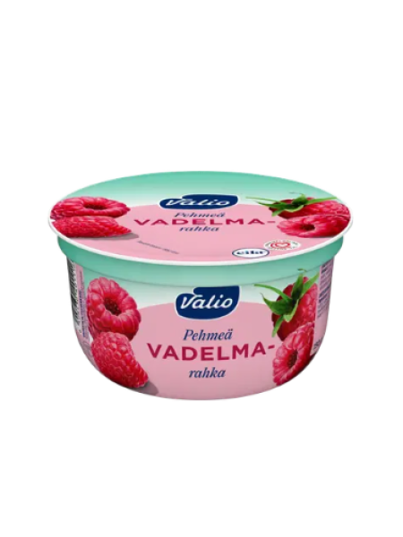 Малиновый творожный крем Valio pehmeä vadelmarahka 150 г без лактозы