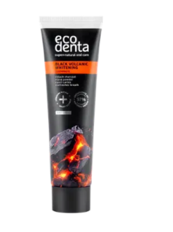 Отбеливающая зубная паста Ecodenta Black Volcanic 100 мл