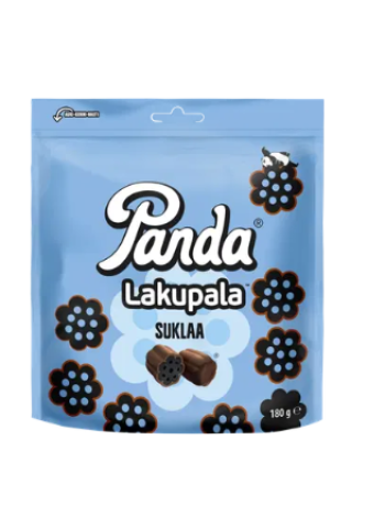 Конфеты лакричные Panda Lakupala suklaa 180г с шоколадом