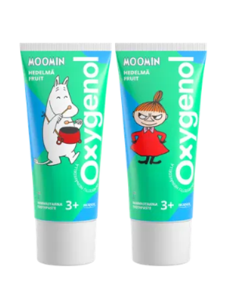 Детская зубная паста Oxygenol Moomin 50 мл с фруктовым вкусом от 3 лет