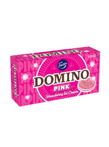 Печенье с клубничной ночинкой Fazer Domino Pink 350 г