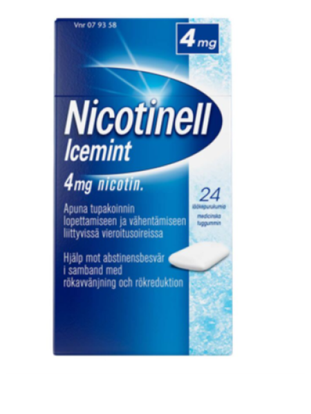 Жевательная резинка NICOTINELL ICEMINT 4 мг 24 шт