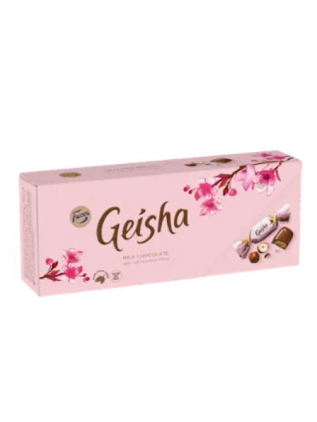 Шоколадные конфеты Fazer Geisha  hasselpähkinänougat suklaakonvehti с фундуком и нугой 250 г