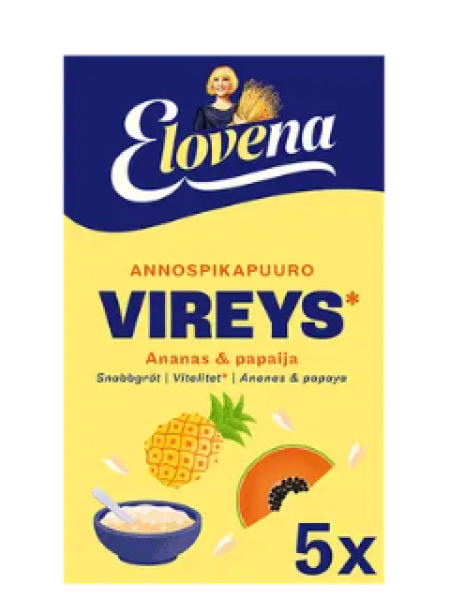 Каша быстрого приготовления Elovena ananas & papaija 175 г ананас - папайя