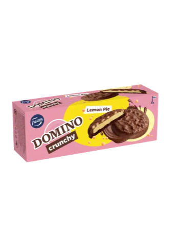 Печенье Fazer Domino Crunchy Lemon Pie 150 г со вкусом лимона