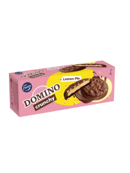 Печенье Fazer Domino Crunchy Lemon Pie 150 г со вкусом лимона