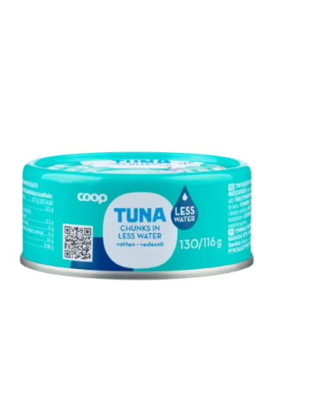 Стейк из тунца в небольшом количестве воды Coop tonnikalapala pienessä määrässä vettä MSC 130/116 г
