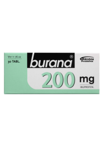 Препарат для облегчение боли и снижение температуры Burana 200 мг 30 таб
